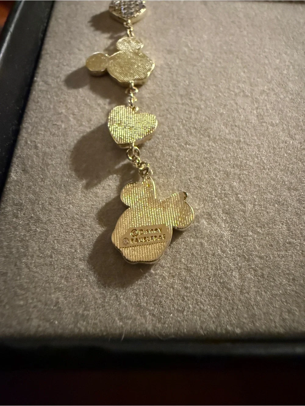 Disney x Baublebar Mickey & Minnie Mouse Rhinestone Heart Dangling  Earrings NWT